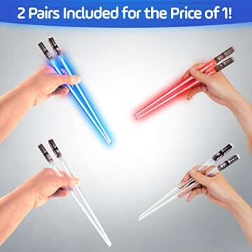 Light Up LED Lightsaber Chopsticks - 2 Pairs