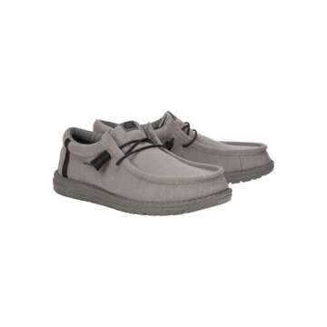 Hey Dude Men's Wally Stretch Fleece Lava Stone Size 11, Men’s Shoes, Men's Slip-on Loafers, Comfortable & Light-Weight