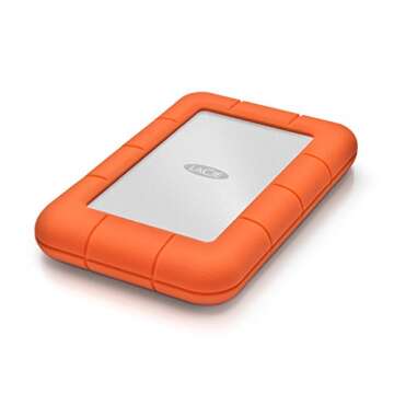 LaCie Rugged Mini 1TB USB 3.0 Portable External Hard Drive - Shock, Dust and Rain Resistant for Mac and PC