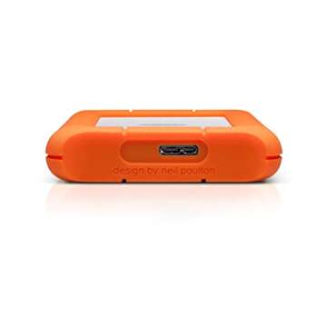 LaCie Rugged Mini 1TB USB 3.0 Portable External Hard Drive - Shock, Dust and Rain Resistant for Mac and PC