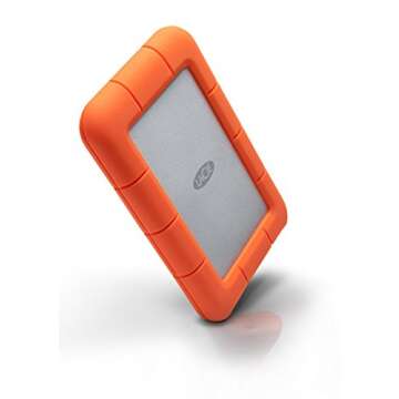 LaCie Rugged Mini 1TB USB 3.0 Portable External Hard Drive - Shock, Dust and Rain Resistant for Mac and PC