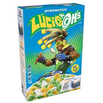 Kellogg's Overwatch Lucio-Oh's, Breakfast Cereal, Sonic Vanilla, 10.1 Ounce