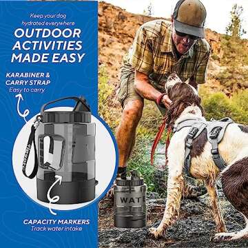 Dog Water Bowl Dispenser for Travel and Camp