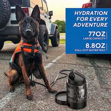 Dog Water Bowl Dispenser for Travel and Camp