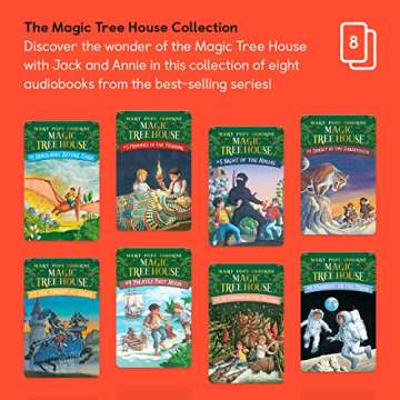 Yoto The Magic Treehouse Collection by Mary Pope Osborne – 8 Kids Audio Cards for Use with Player & Mini All-in-1 Audio Device, Screen-Free Listening with Playtime Bedtime Travel Stories, Ages 6+