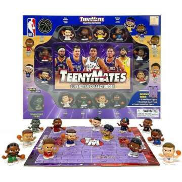 Party Animal TeenyMates NBA Series 8 Superstar Collectors Box Gift Set, 1in, TMSNB8