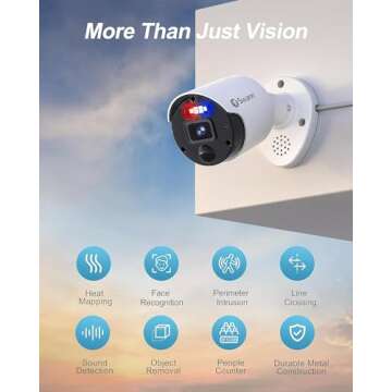 Swann 12MP Security Camera System, 16 Channel NVR with 4TB, 16 IP Cameras Indoor Outdoor Home, 6k Mega HD PoE Wired,Video Analytics, 2-Way Audio, Sirens, Color Night Vision, True Detect, 1690008B8DE