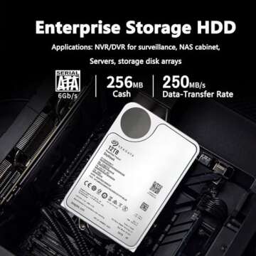 Seagate Skyhawk 12TB Video Internal Hard Drive HDD-3.5 Inch SATA 6Gb/s 7200PRM 256MB Cache for DVR NVR Security Camera System with Rescue Services (ST12000VX0017) (Renewed)