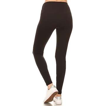 Leggings Depot Women's Yoga High Waisted Solid Leggings Pants-5" Yoga, Black, One Size