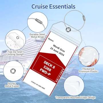 Cruise Luggage Tags for NCL, Carnival & Royal Caribbean