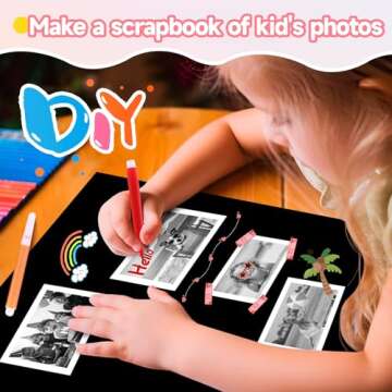 Kids Camera Instant Camera, Kids for 3-12 Year Old Girls Boys, Kids Digital Camera Instant Print with Print Paper, Toddler Kids Toys, 4 5 6 7 8 9 10 Year Old Girl Gifts