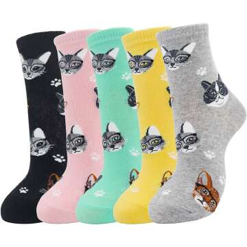 Cute Cat Socks for Women
