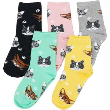 Cute Cat Socks for Women