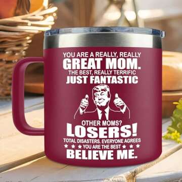 LIZAVY Christmas Gifts for Mom from Daughter, Son - Mom Christmas Gifts, Mom Gifts for Christmas - Mom Birthday Gifts, Birthday Gifts for Mom, New Mom - Mom Gifts Gifts for Women - Mom Mug 14Oz