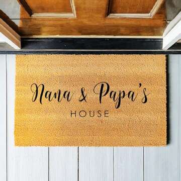 Nana and Papa's House Doormat - Customizable Gift