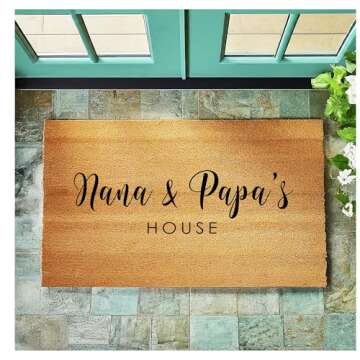 Nana and Papa's House Doormat - Customizable Gift