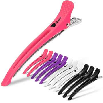 Durable Fagaci Firm Grip Hair Clips with Silicone Band for Perfect Styling