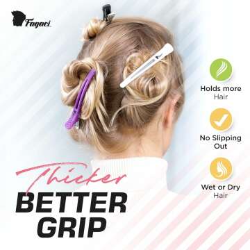 Fagaci Firm Grip Hair Clips - Salon Quality & Durable