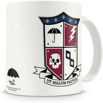 The Umbrella Academy Ut Malum Pluva Shield Coffee Mug - Officially Licensed