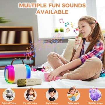 Portable Kids Karaoke Machine with 2 Microphones