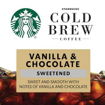 Indulge in Starbucks Cold Brew Coffee Concentrate, Vanilla & Chocolate Flavor - 32 Fl Oz