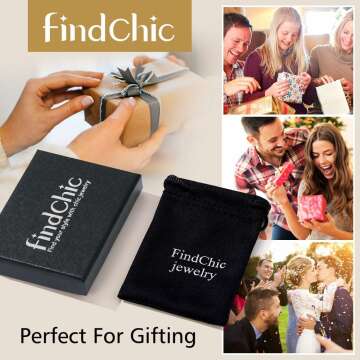 FindChic Customized Locket Necklaces for Women Girl with Custom Birthstone Hollow Heart Rose Flower/Sunflower/Envelope with Zirconia Stone Gold/Silver/Black Picture Personalized Jewelry, Send Gift Box