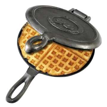 Rome Industries Old Fashioned Waffle Cast Iron, Black