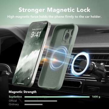 Magnetic for iPhone 14 Pro Max Case, Compatible with MagSafe, [Full Camera Protection][2 Screen Protectors] Silicone Shockproof Protective Phone Case for iPhone 14 Pro Max 6.7", Calke Green