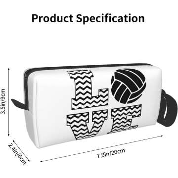Love Volleyball Cosmetic Bag