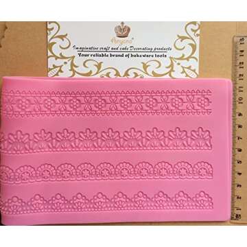 Anyana Embossing Mat Lace Band Silicone imprint Fondant impression Sugar Paste Mould Cake Decoration Tools Kitchen chocolate Sugar Paste Baking Mold Cookie Pastry