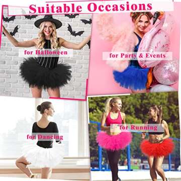 Black Tutu Skirt for Women Tutus for Women Tutu Adult Tutu Skirts for Women Halloween Tutu Costumes for Women Witch Tutu