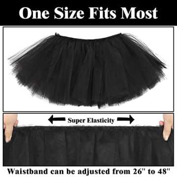 Black Tutu Skirt for Women Tutus for Women Tutu Adult Tutu Skirts for Women Halloween Tutu Costumes for Women Witch Tutu