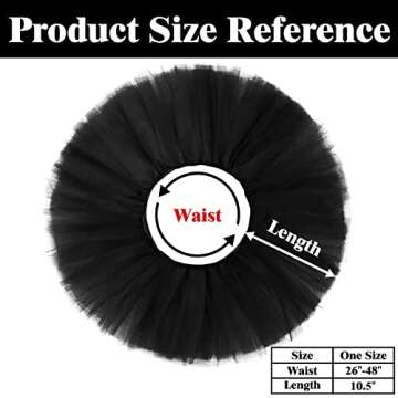 Black Tutu Skirt for Women Tutus for Women Tutu Adult Tutu Skirts for Women Halloween Tutu Costumes for Women Witch Tutu