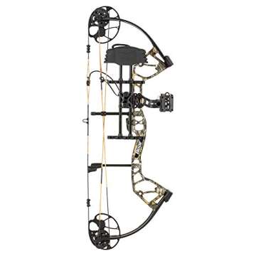 Bear Archery Royale Ready to Hunt Compound Bow Package for Adults and Youth, Left Hand, Realtree Edge