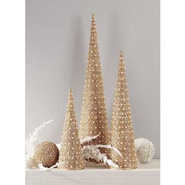 SARO LIFESTYLE Sparkling Beaded Holiday Tree