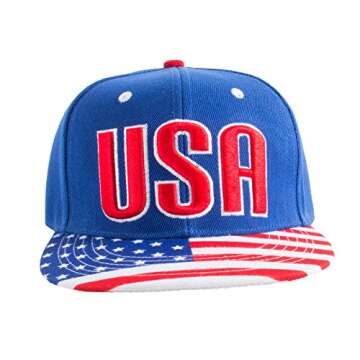 Ann Arbor T-shirt Co. Epic USA American Flag Pride Merica Snapback Hat of Freedom, Liberty, & Justice