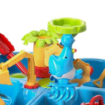 Bennol Kids Water Table for Toddlers 1-3, 4 in 1 Outdoor Toys for Kids Toddlers Boys Girls, Water SandActivity Tables Summer Outdoor Toys for Outside Backyard for Toddlers Age 1-3 3-5