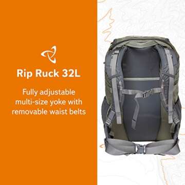 Mystery Ranch Rip Ruck 32 Backpack - Military Inspired Tactical Pack, L/XL, Foliage