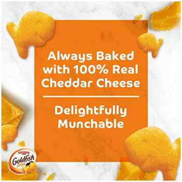 Delicious Goldfish Cheddar Cheese Crackers - 20 On-the-Go Snack Packs