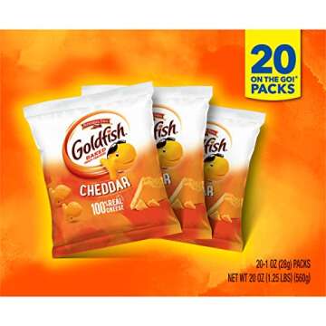 Goldfish Cheddar Cheese Crackers 1 oz Snack Packs