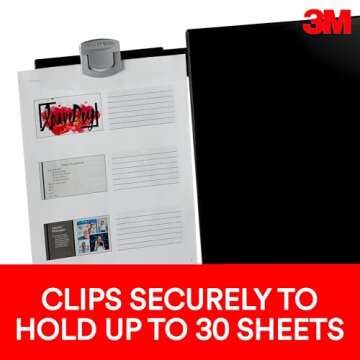 3M Document Clip with 30 Sheet Capacity - Black