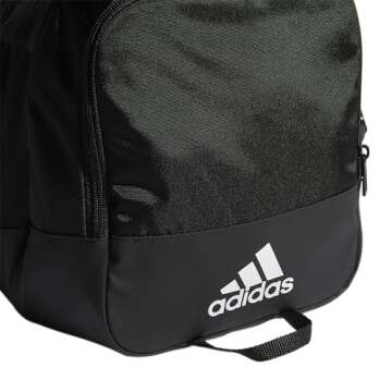 adidas Unisex Adult Defender 4.0 Duffel, Durable Athletic Sports Gym Travel Bag for Men and Women, Black/White, Small (38 L)