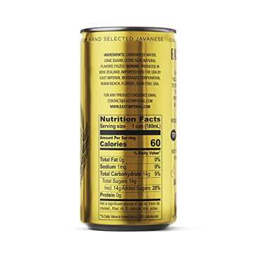 East Imperial Premium Yuzu Tonic Water, Cans, GMO free, No Artificial Colors or Sweeteners, 6.1 Fl Oz (Pack of 10)