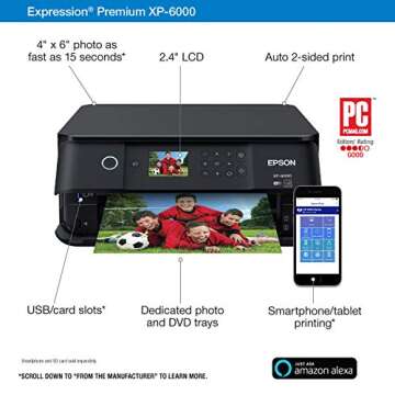 Epson Expression Premium XP-6000 Photo Printer - Wireless