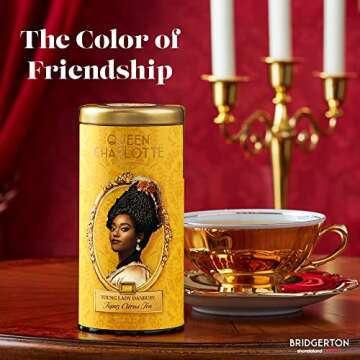 The Republic of Tea - Young Lady Danbury Topaz Citrus Herbal Tea, 36 Tea Bags, Caffeine-Free Hibiscus Tea Inspired by Queen Charlotte: A Bridgerton Story