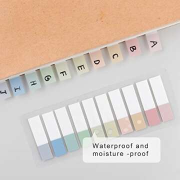 1200 Pcs Page Markers Sticky Index Tabs, Annotation Tabs, NEWKITS Transparent Sticky Notes Book Page Tabs Index Tabs, Writable and Repositionable Flag Tabs Stickers for Book Markers（half color）