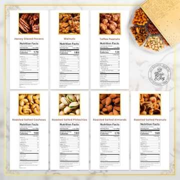 Rosie & Joy Gourmet Mixed Nuts Gift Basket | Large 2 lb Platter Includes 7 Assortments of Delicious Premium Nuts, Ideal for Christmas, Corporate Gifts, & Special Occasions