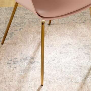 South Shore Flam Dining Chairs-Pink and Gold, 2