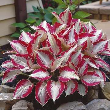 hosta Plant Seeds 100pcs White red