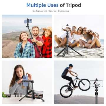 MIIASI 62" Phone Tripod for iPhone & Android Devices